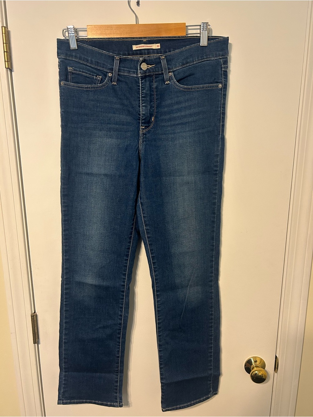 Levi's Medium Blue 314 Shaping Straight Jeans